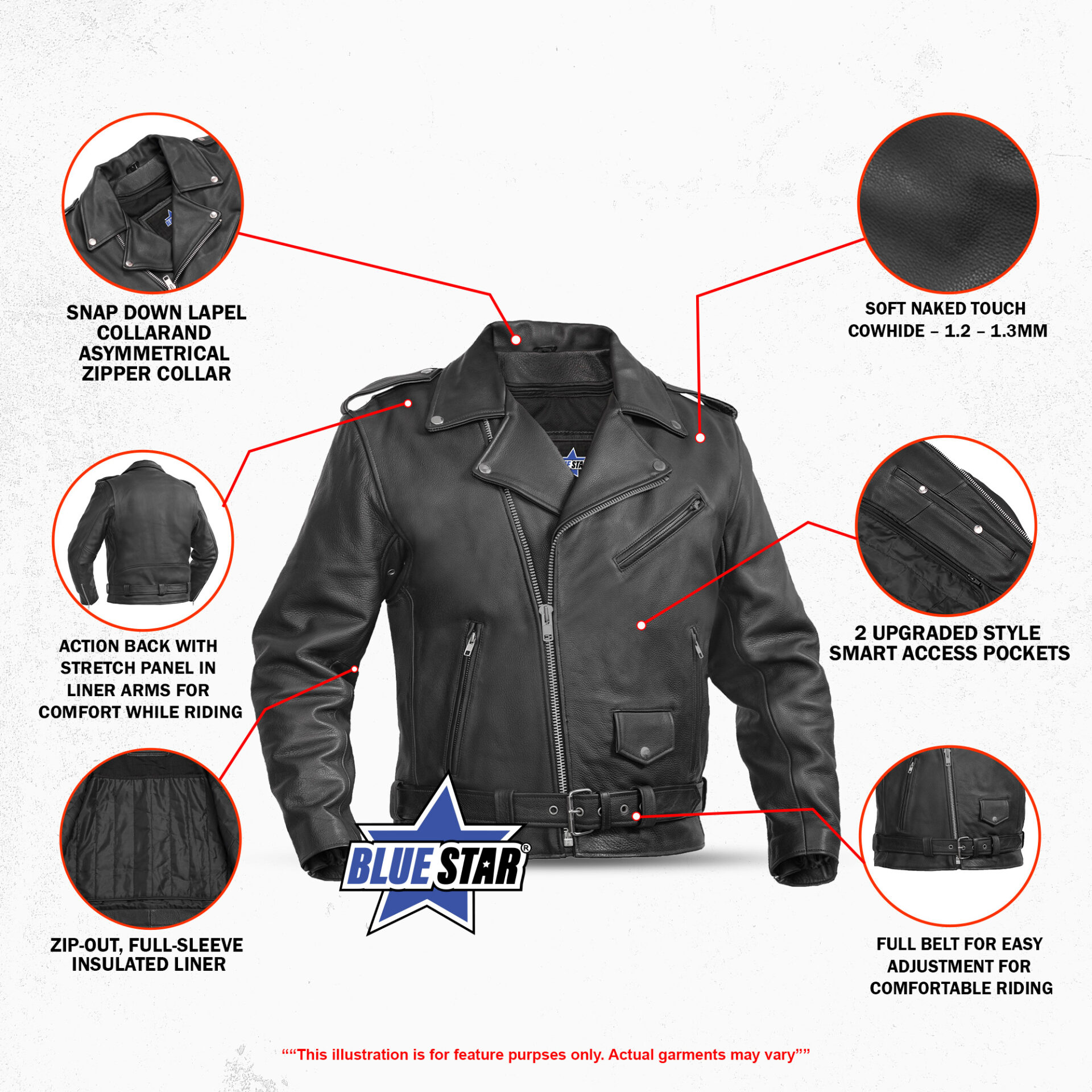 BSM1101 Men's Premium Classic Plain Side Police Style Jacket - Image 2
