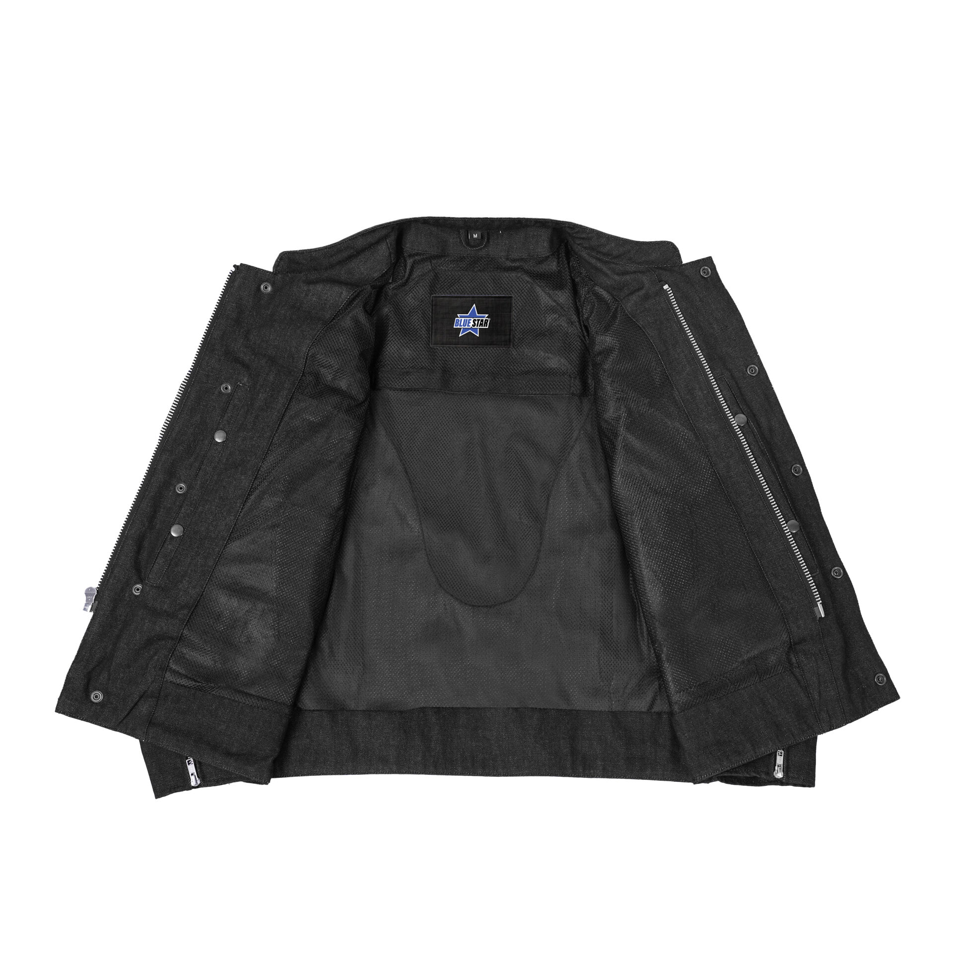 BSM1105 Men's Rough Rub-Off Raw Finish Denim Jacket - Image 5