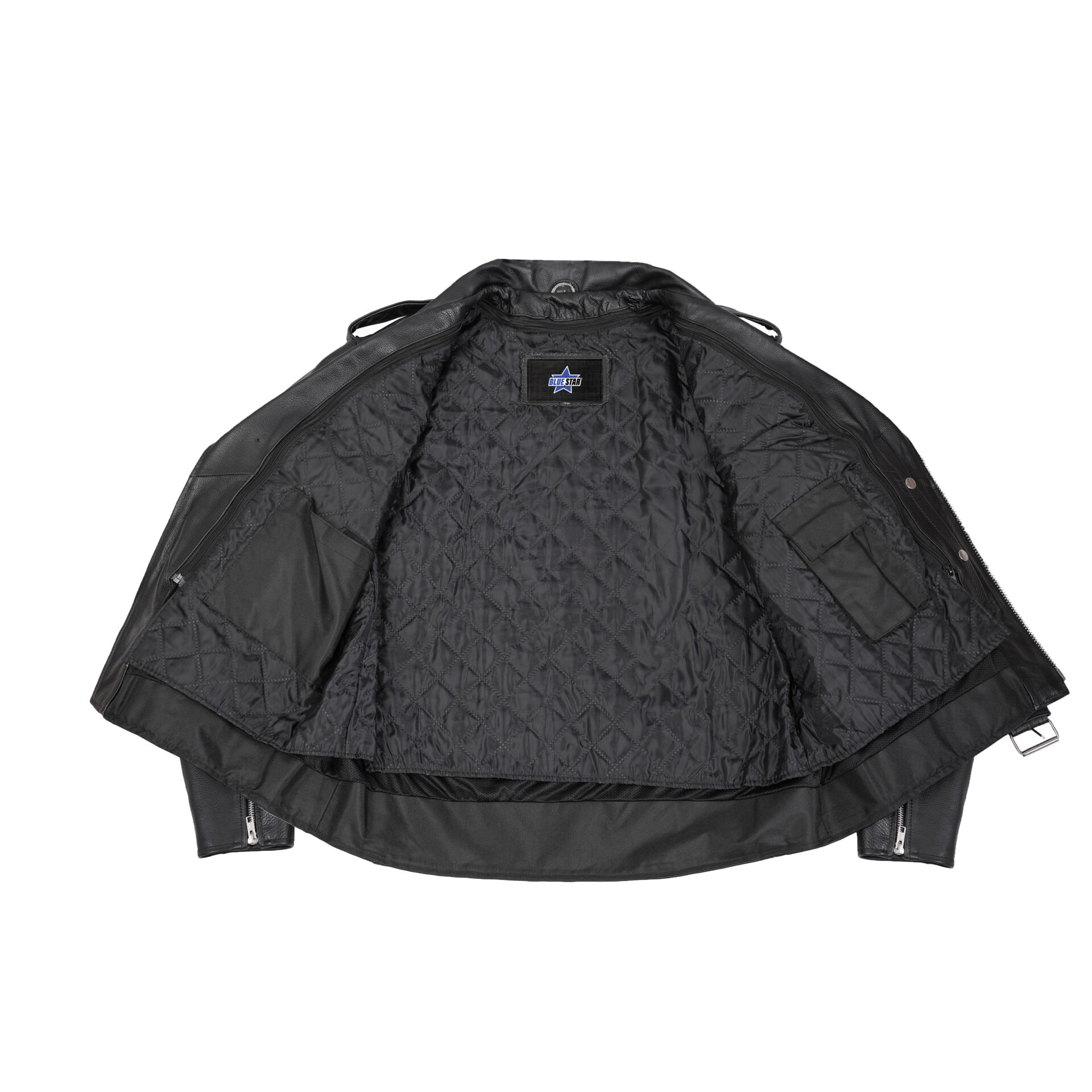 BSM1146 Men's Eagle Embossed Live To Ride - Ride To Live Classic Black Leather Mot - Image 5