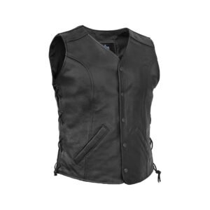 BSM2513 Women's Stylish Longer Body ¾ Vest - Side Laces