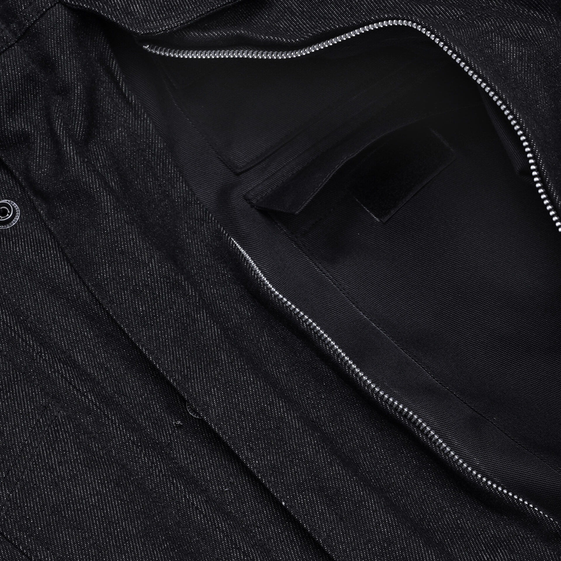 BSM1105 Men's Rough Rub-Off Raw Finish Denim Jacket - Image 9