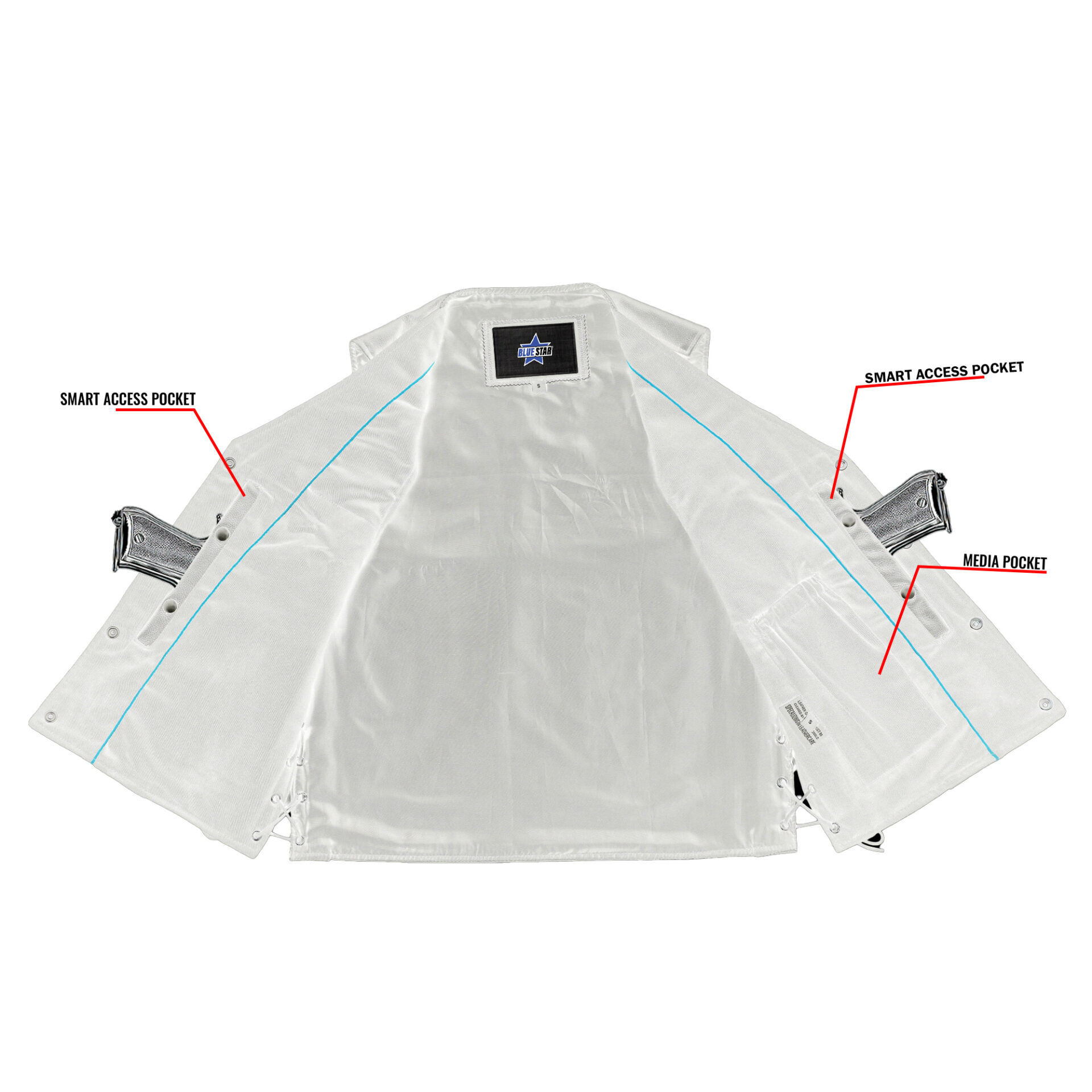 BSM1507 Men's Single Back Panel Concealed Carry Vest - Image 5