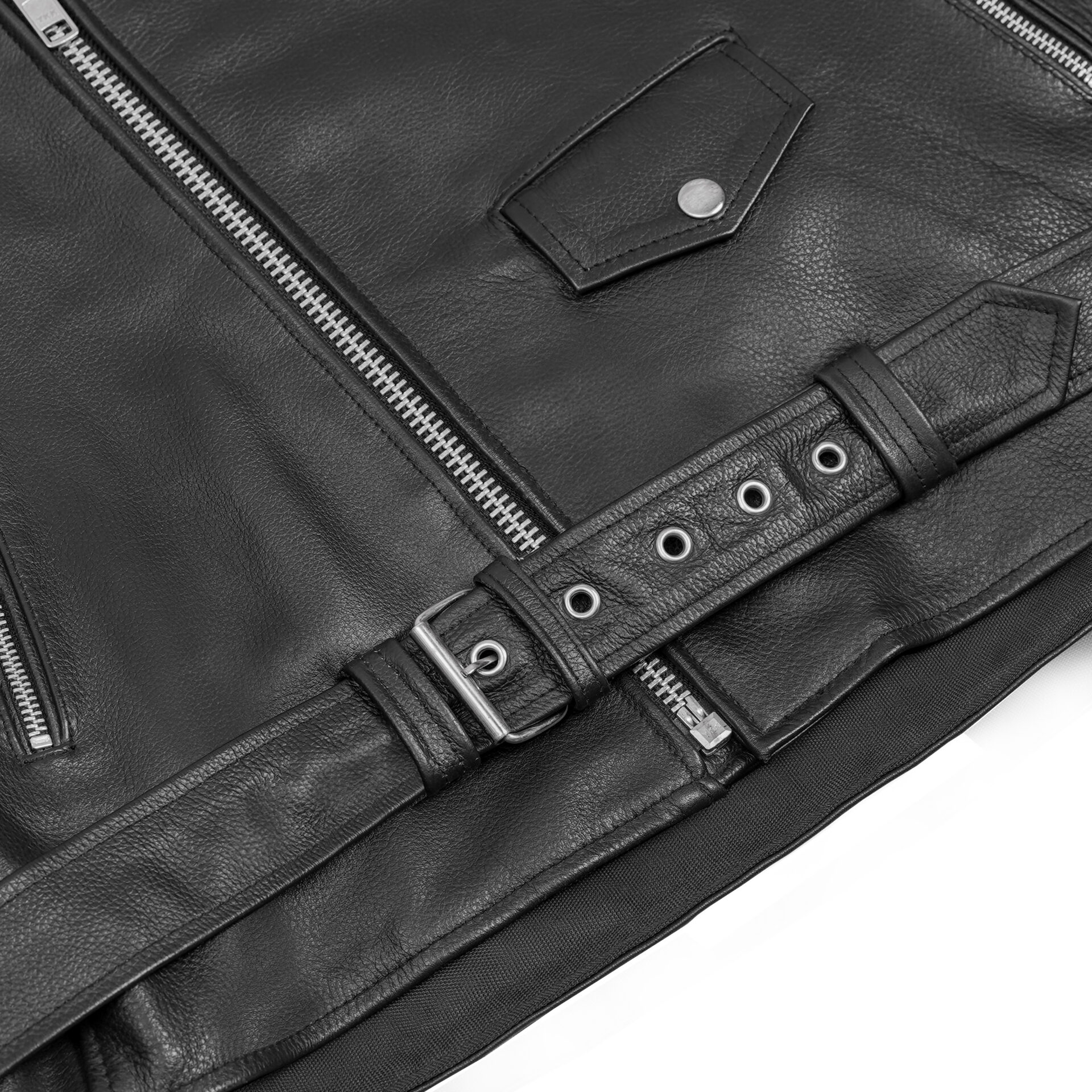 BSM1146 Men's Eagle Embossed Live To Ride - Ride To Live Classic Black Leather Mot - Image 8