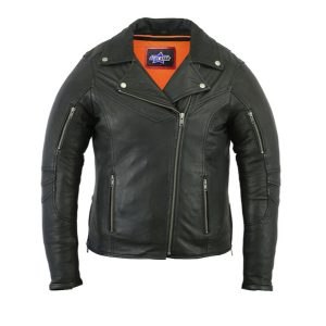 BSM2109 Women's Modern Longer Beltless Biker Jacket