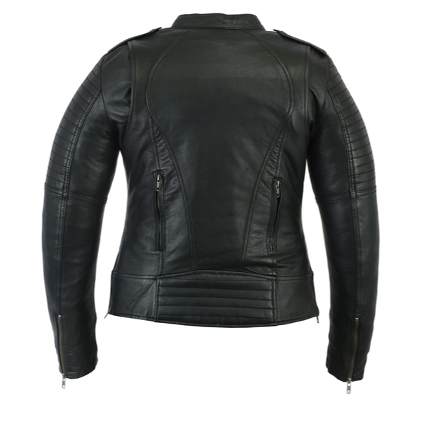 BSM2110 Women's Updated Biker Style Jacket - Image 2