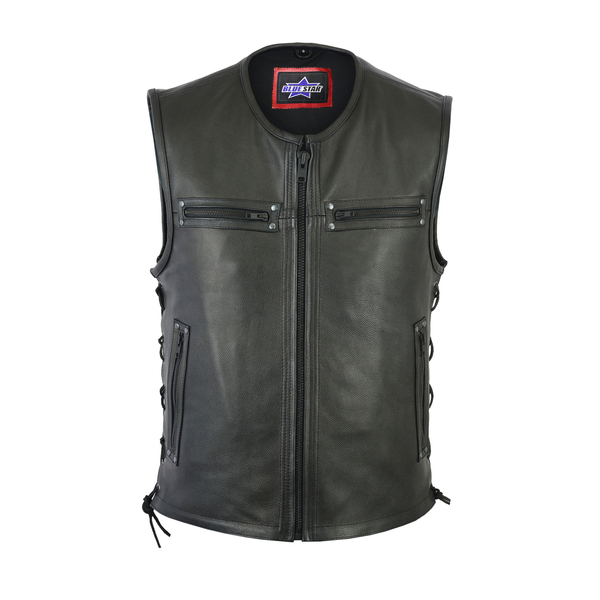 BSM1563 Men's Zipper Front Single Back Panel Concealed Carry Vest ...