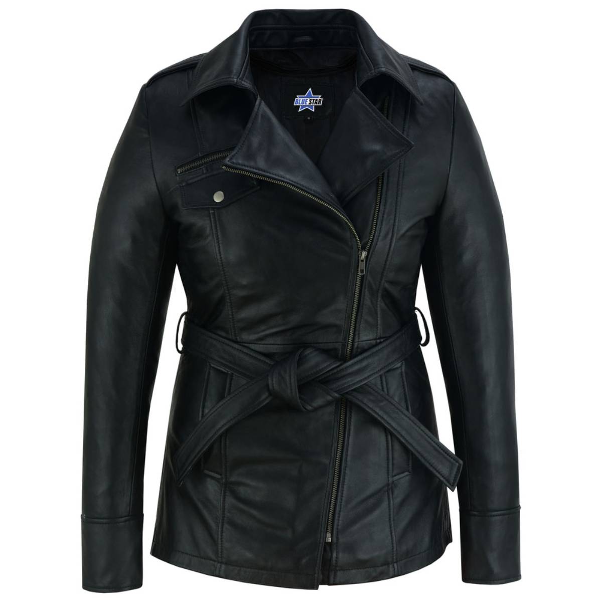 BSM1161 Elan Women’s Leather Jacket Black - Image 3