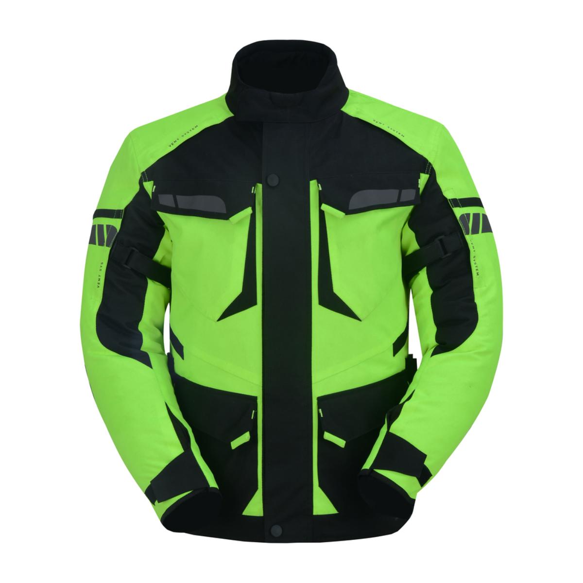BSM1166 Advance Touring Textile Motorcycle Jacket for Men – Hi-Vis - Image 3