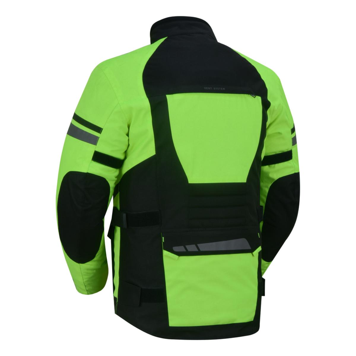 BSM1166 Advance Touring Textile Motorcycle Jacket for Men – Hi-Vis - Image 4