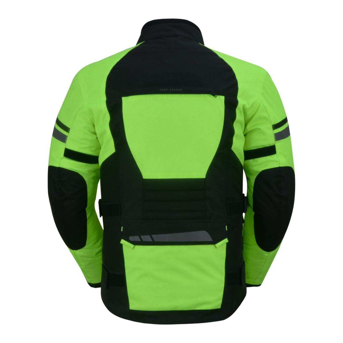 BSM1166 Advance Touring Textile Motorcycle Jacket for Men – Hi-Vis - Image 5