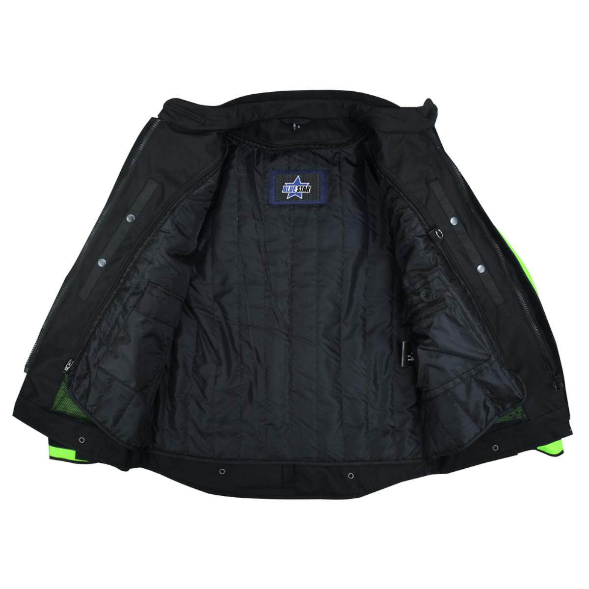 BSM1166 Advance Touring Textile Motorcycle Jacket for Men – Hi-Vis - Image 6