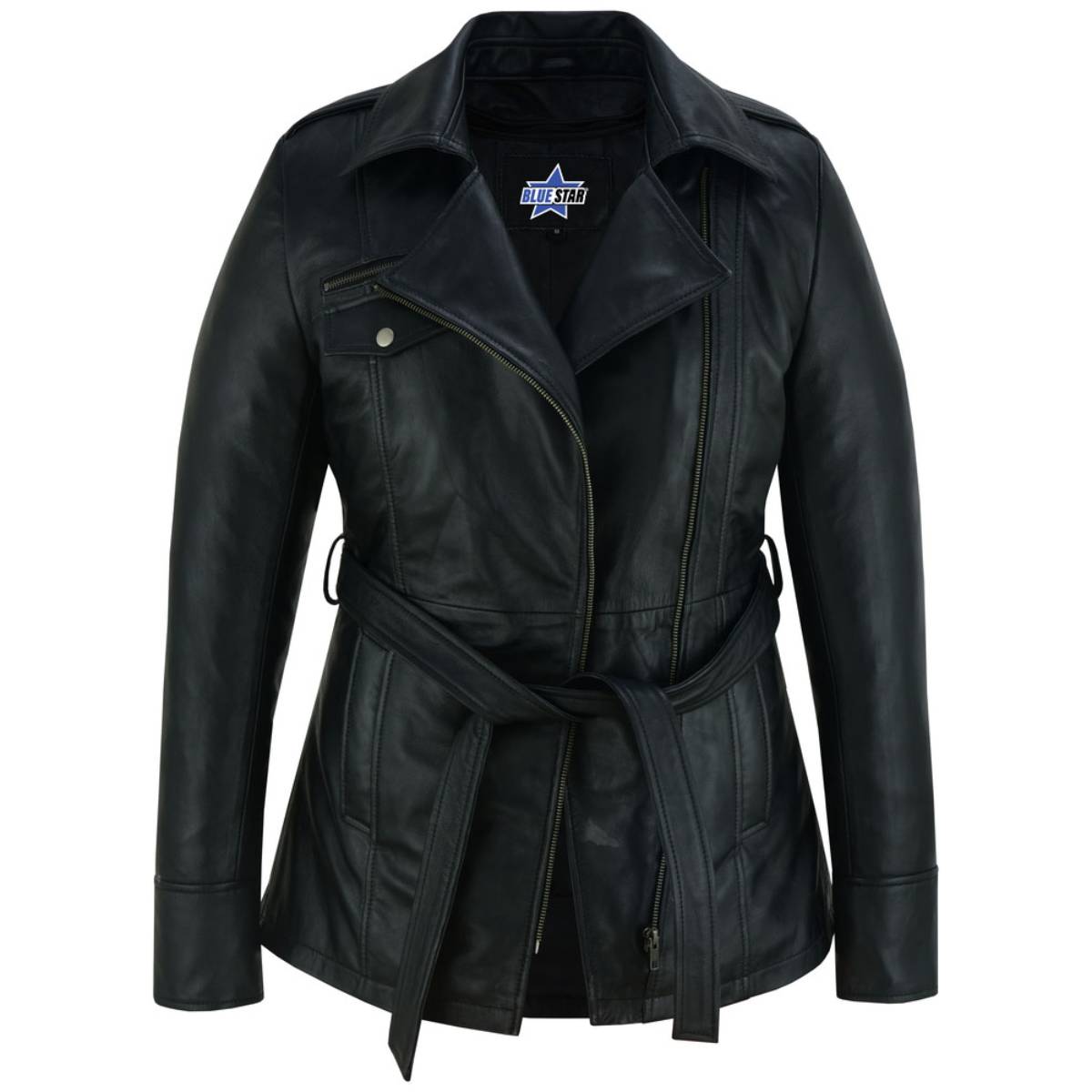 BSM1161 Elan Women’s Leather Jacket Black - Image 8