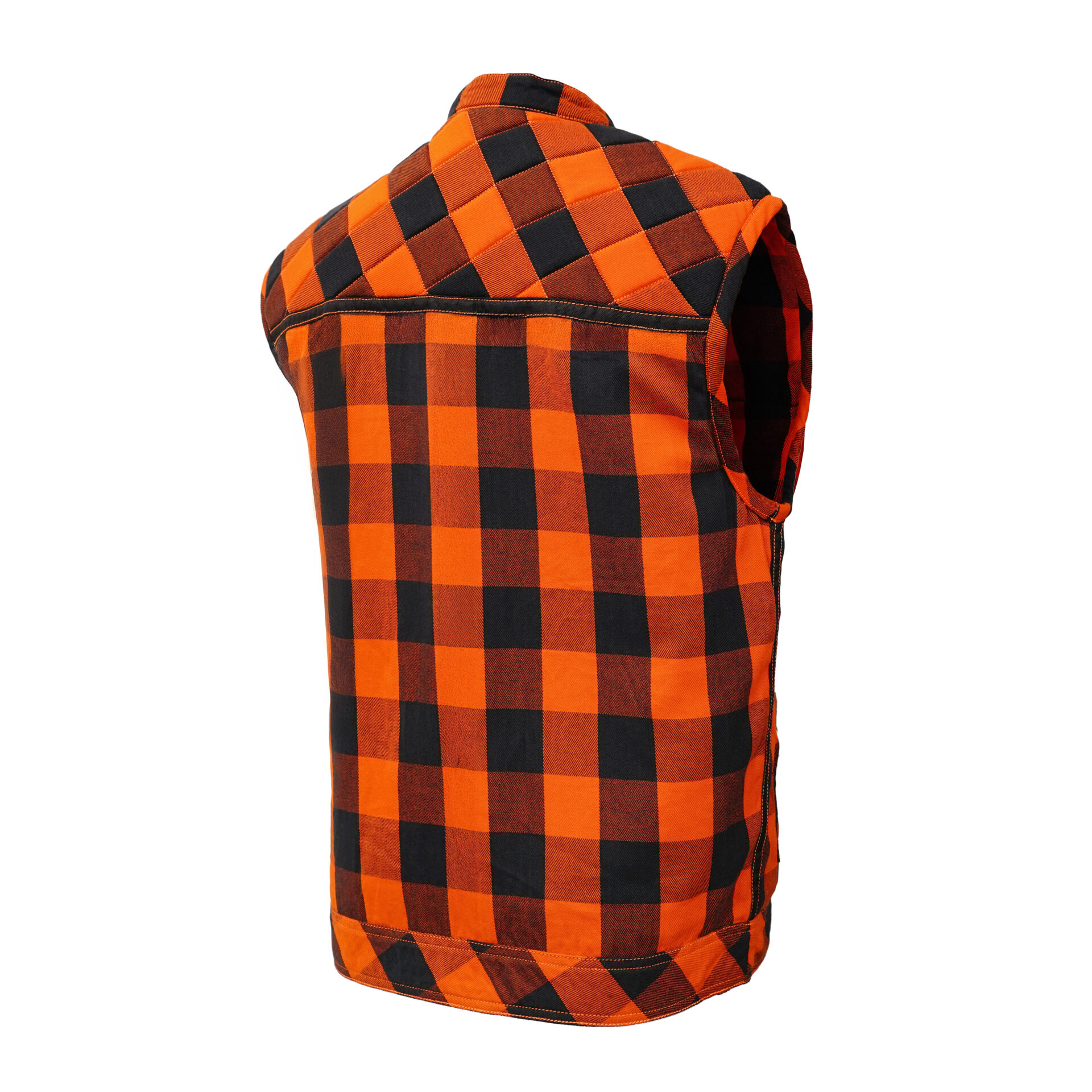 BSM4620 Rogue Inferno Black and Orange Flannel Textile Vest - Image 8