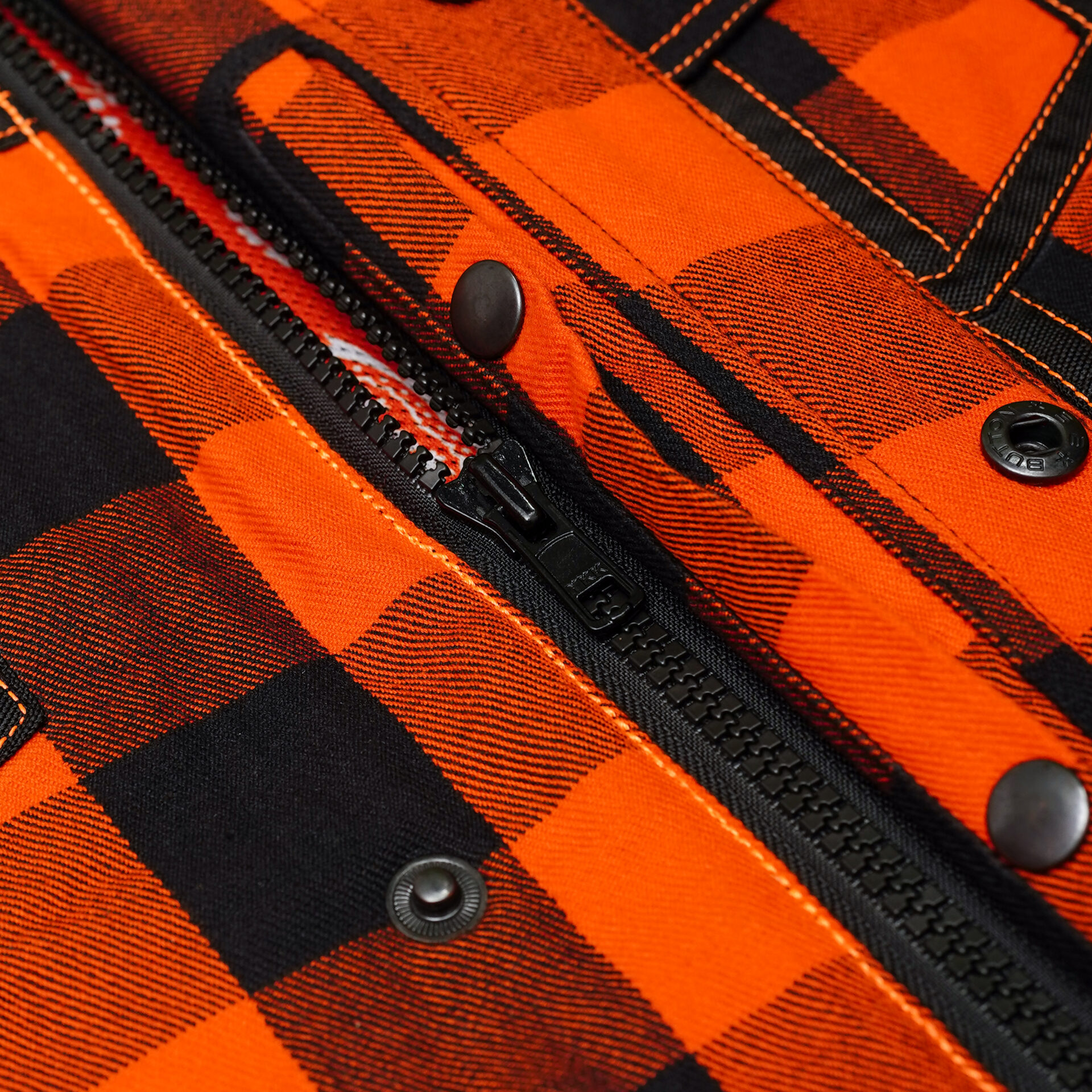 BSM4620 Rogue Inferno Black and Orange Flannel Textile Vest - Image 5