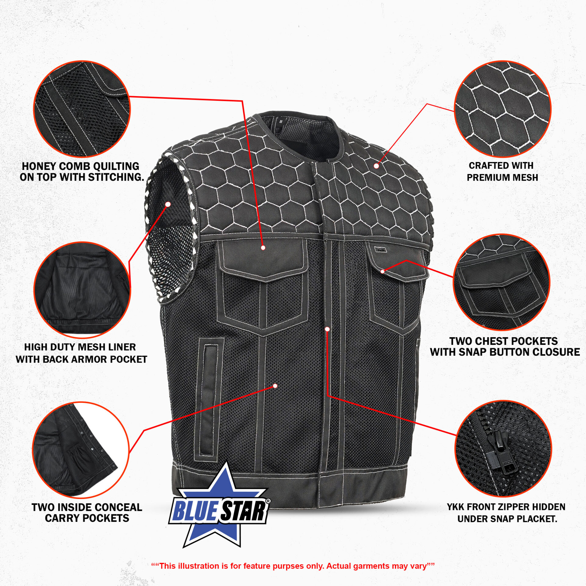 BSM4633 Zenthor Lowcut Men's Mesh Vest - Image 2