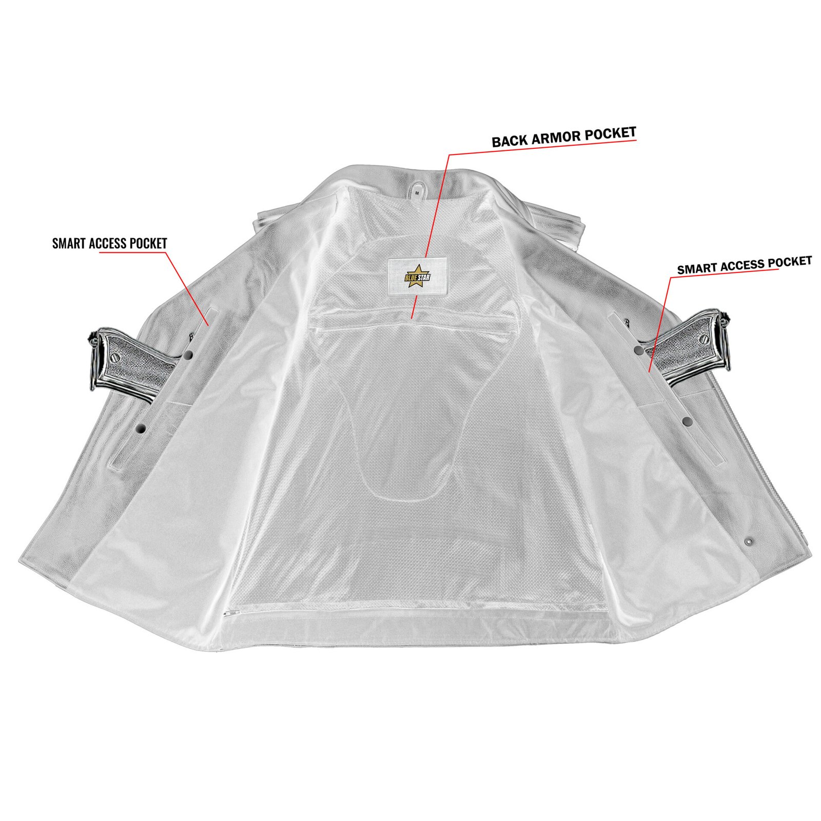 BSM4627 Cruze Motorcycle Leather Vest - Image 4