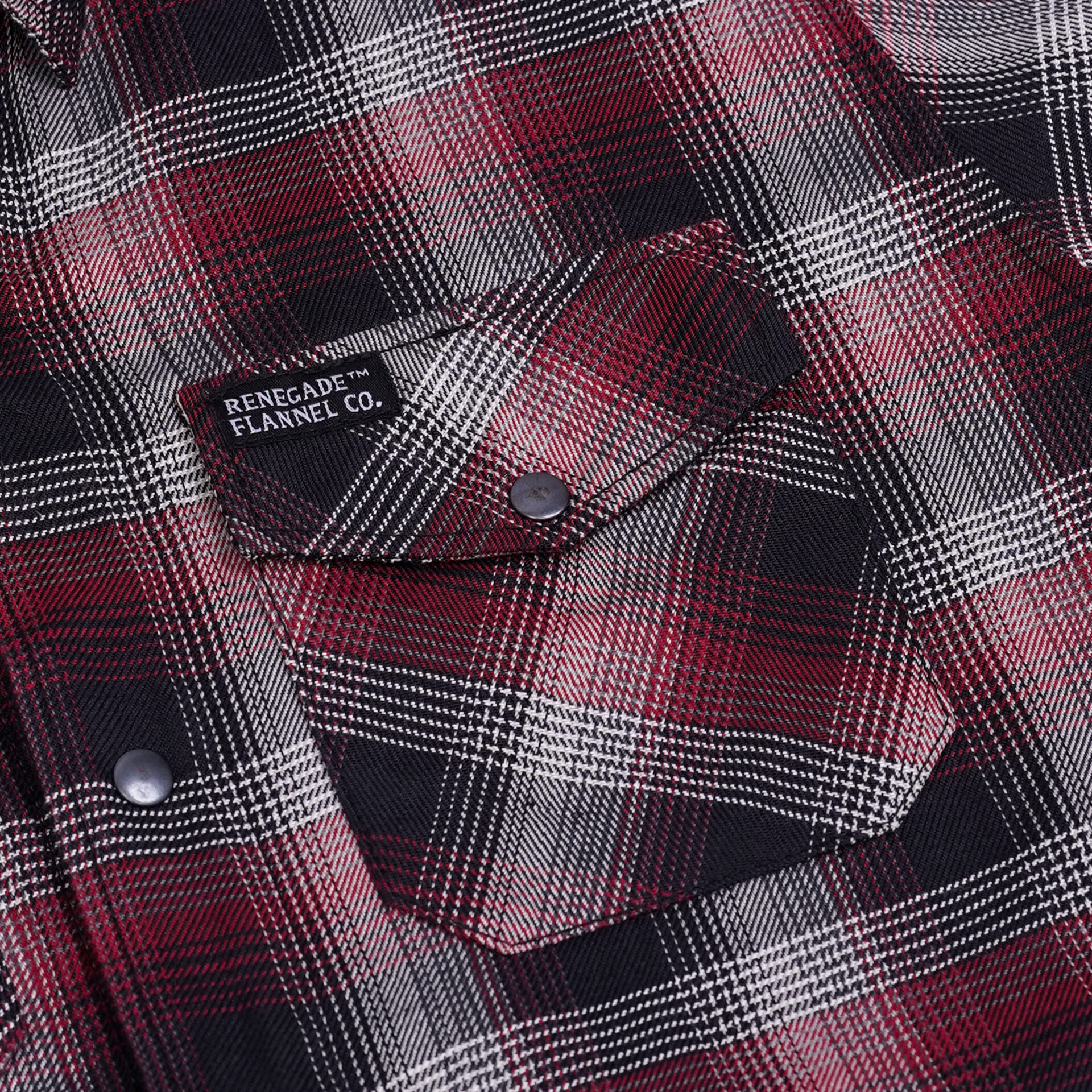 BSM4634 Riveter Men’s Maroon, Black, and White Flannel - Image 6