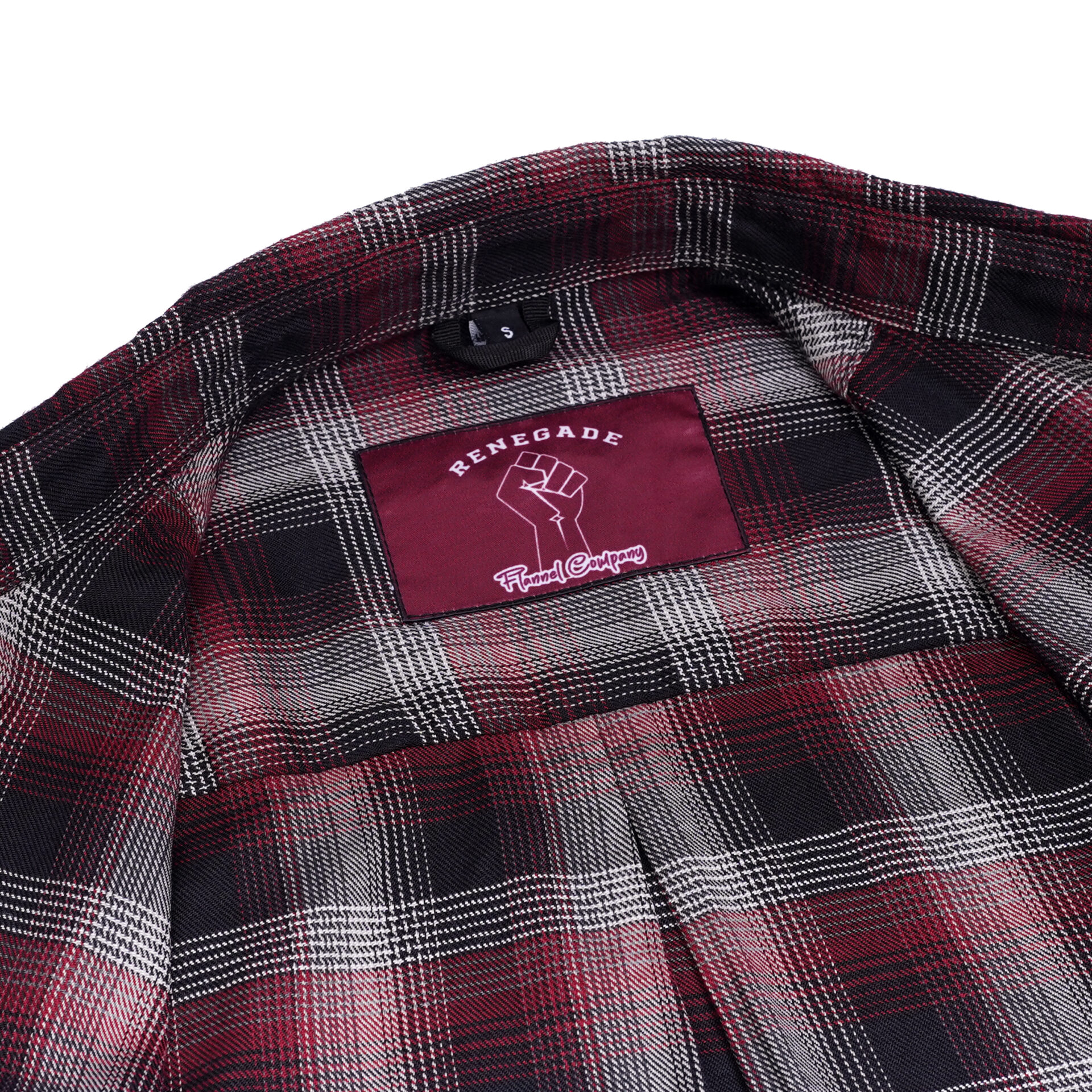 BSM4634 Riveter Men’s Maroon, Black, and White Flannel - Image 5