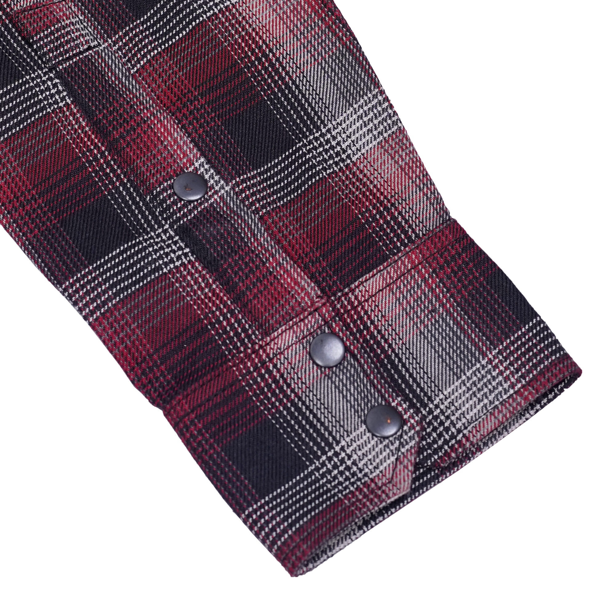 BSM4634 Riveter Men’s Maroon, Black, and White Flannel - Image 9