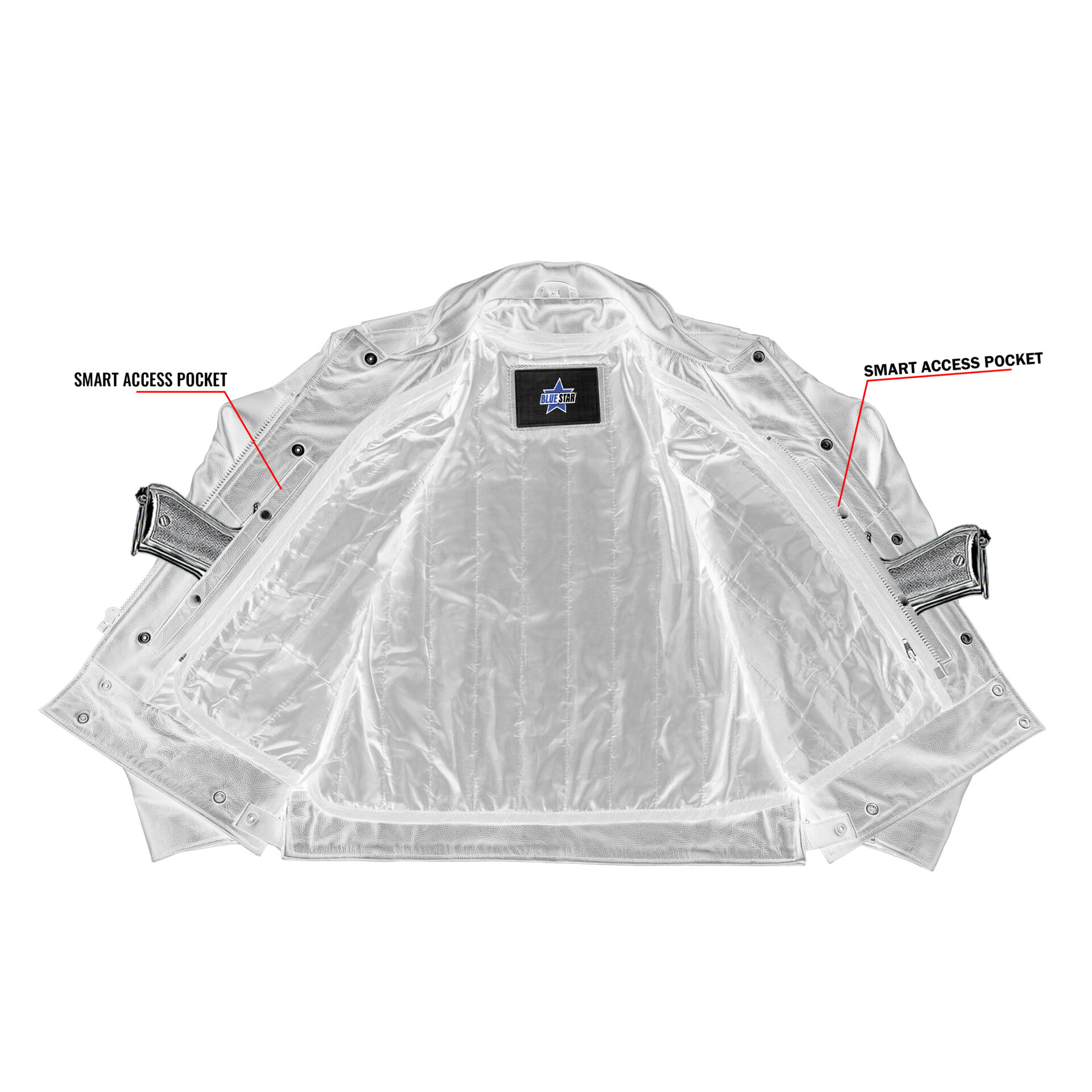 BSM4647 Blackhawk Men’s Leather Motorcycle Jacket - Image 4