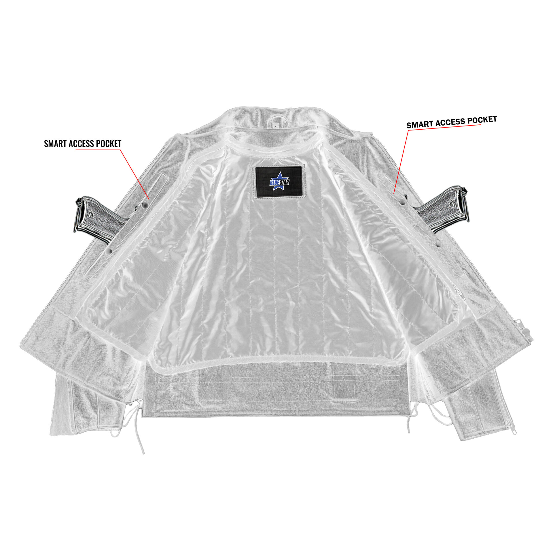 BSM4648 Iron Warrior Men’s Leather Motorcycle Jacket - Image 4