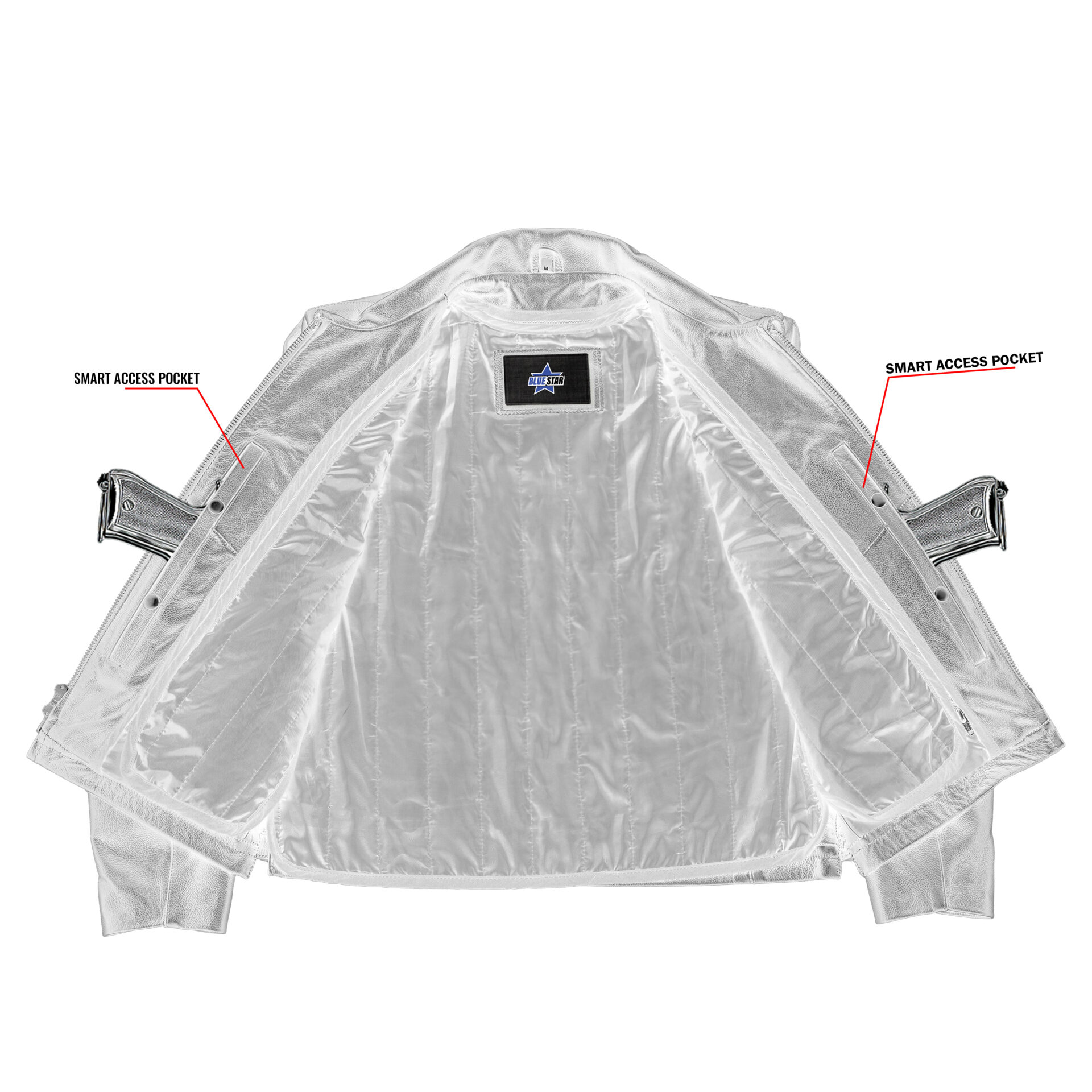 BSM4649 Black Raider Men’s Leather Motorcycle Jacket - Image 4