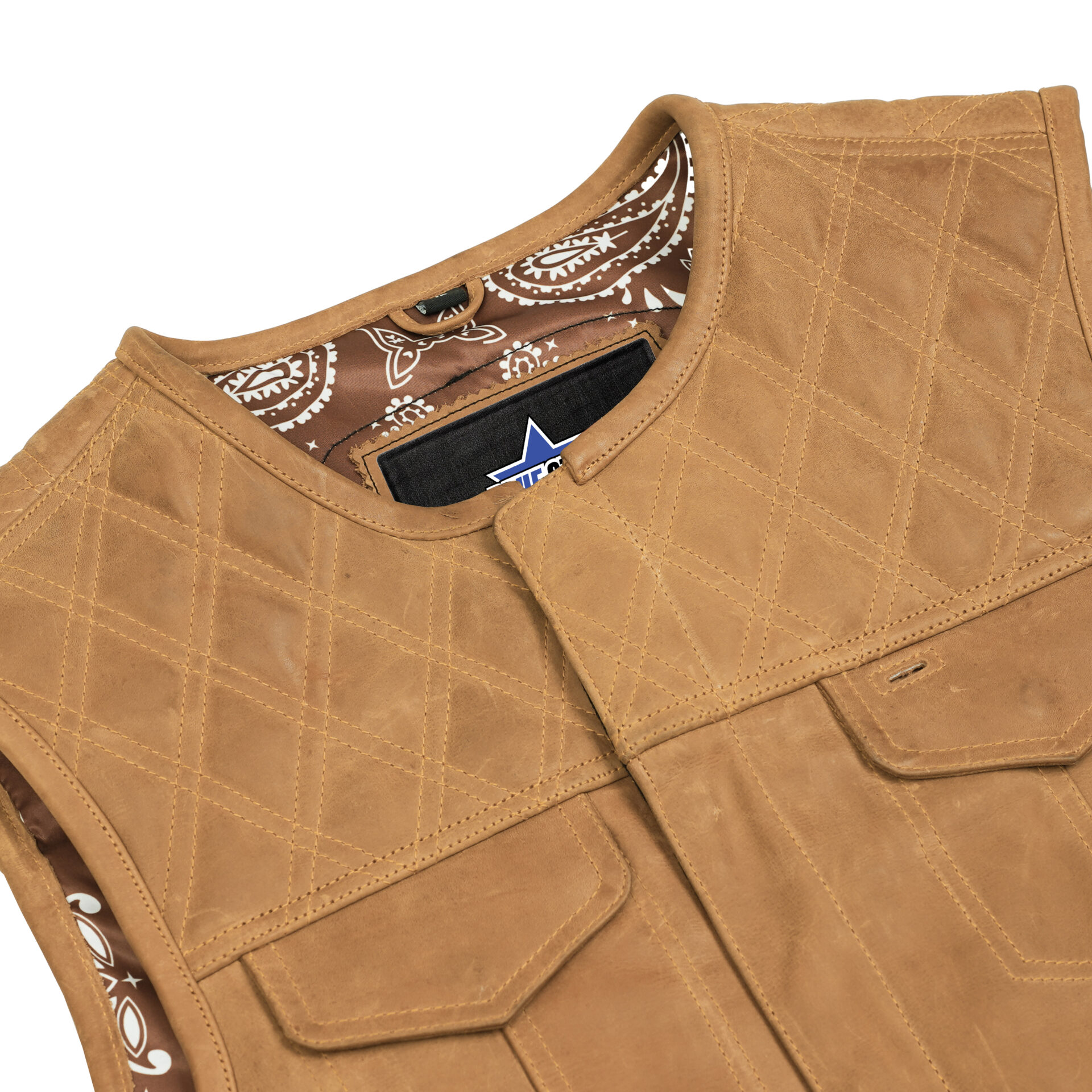 BSM4651 Rustic Rebel Men’s Brown Leather Vest - Image 7