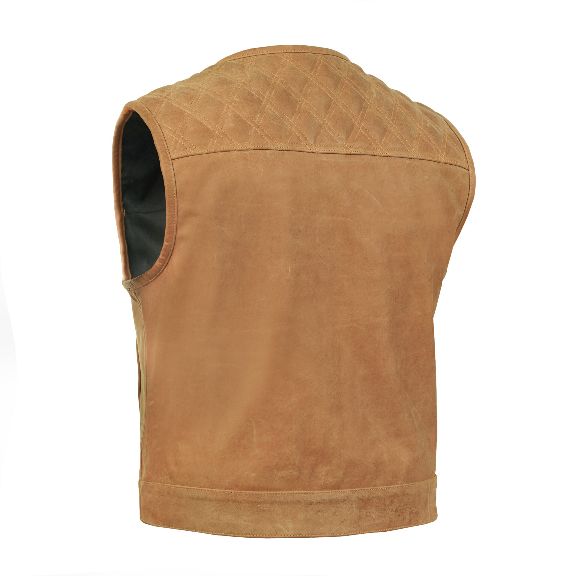 BSM4651 Rustic Rebel Men’s Brown Leather Vest - Image 3