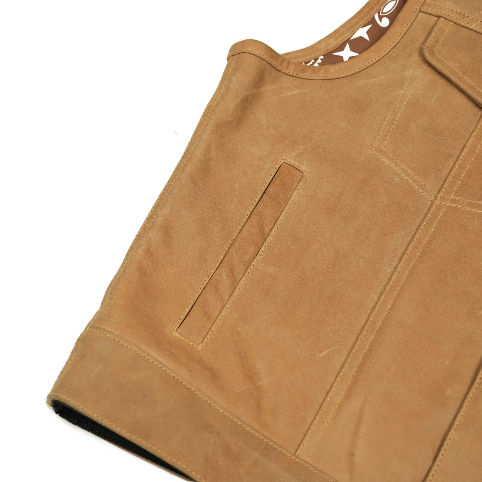 BSM4651 Rustic Rebel Men’s Brown Leather Vest - Image 10