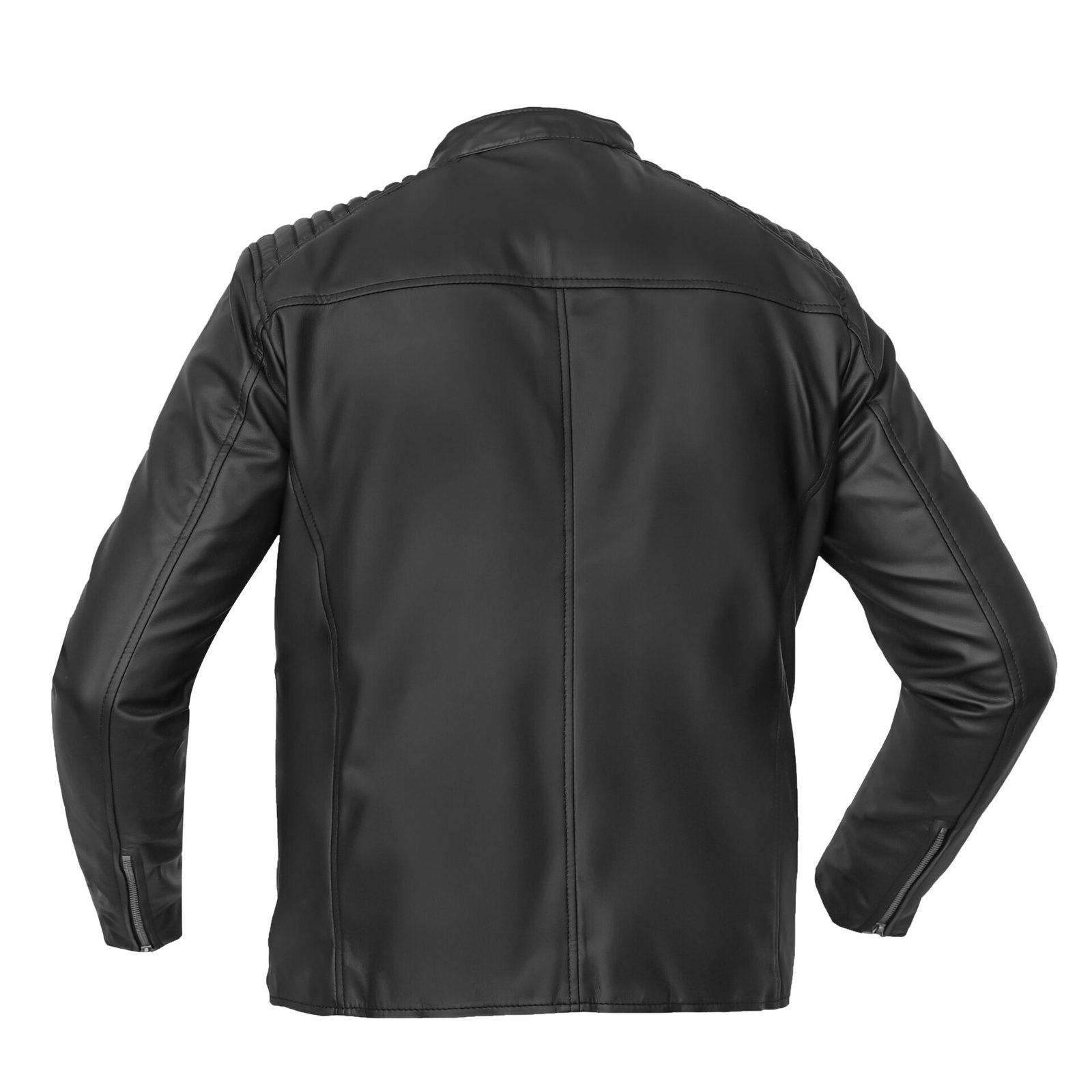 BSM4658 Rivet Soul Men’s Faux Leather Motorcycle Jacket - Image 2