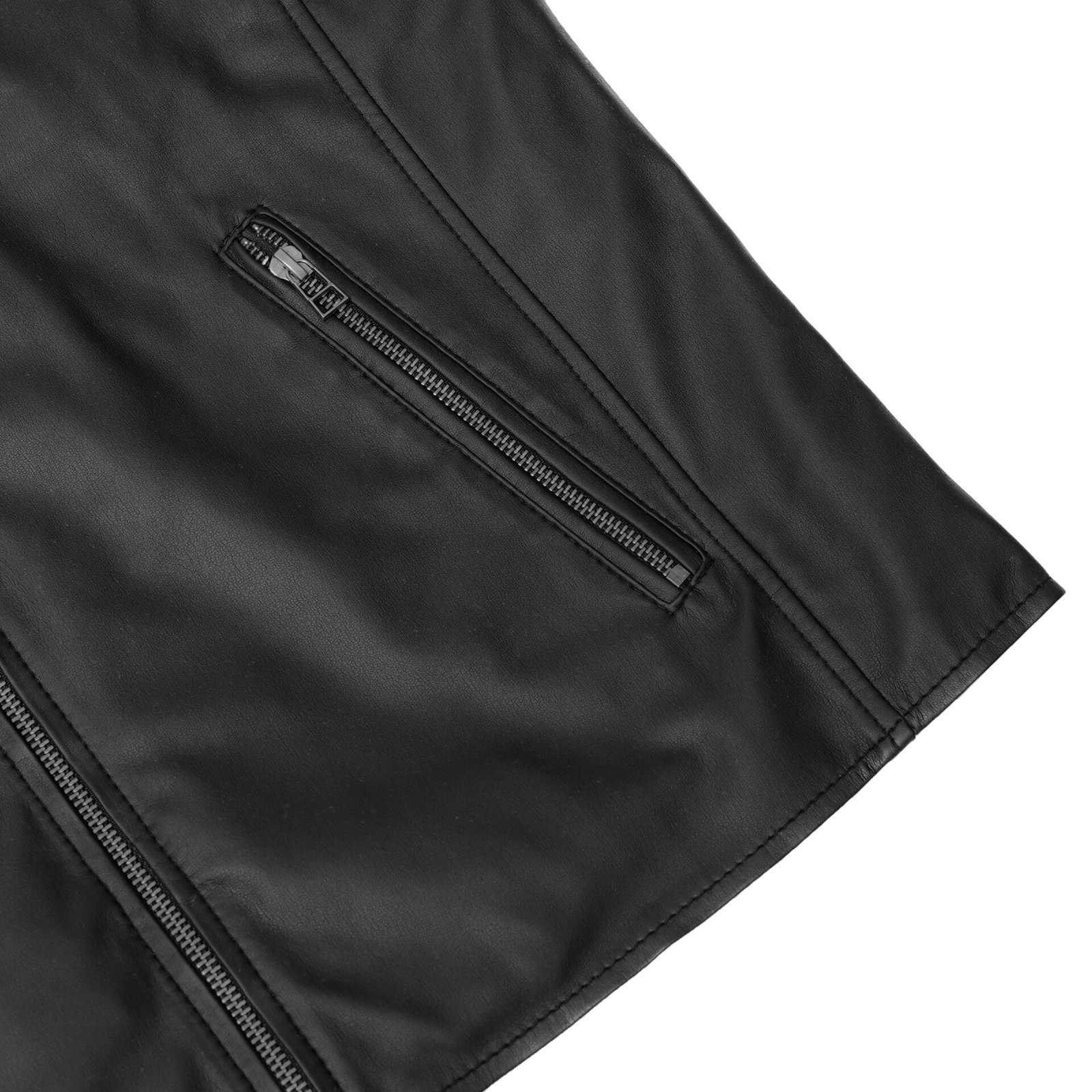 BSM4658 Rivet Soul Men’s Faux Leather Motorcycle Jacket - Image 8